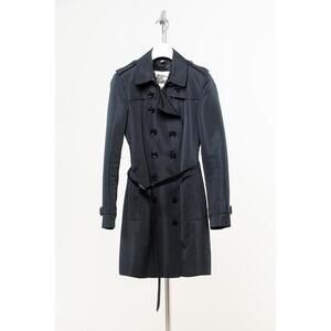 Burberry Brit Classic Black Single Breasted Trench Wool/Polyamide